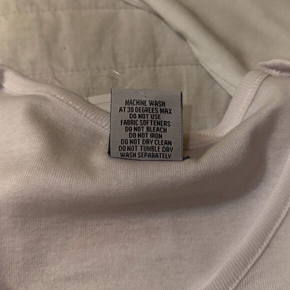 Roundy XL Basic White V-Neck Fitted Baby Doll Short Sleeve Cotton Tee - Picture 10 of 12